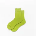 Grüne Wadenstrümpfe einfarbig Baumwolle lässig Alltagswleidung atmungsaktiv bequeme Socken - Einheitsgröße / Senfgrün