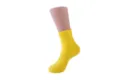 Chaussettes douillettes en molleton de corail jaune pour femme chaussons d'hiver chauds - Tailles 39-44 / Jaune vif