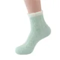 Chaussettes douillettes en molleton de corail pour femmes, douces chaussettes d'hiver chaudes. - Taille unique / Tricot torsadé duveteux vert clair
