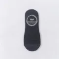Herren Baumwolle unsichtbare Füßlinge, einfarbige gestreifte Sneakersocken Detailansicht. - EU 40-44 / Schwarz und Grau