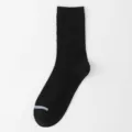 Chaussettes mi-mollet homme noires avec motif losange discret et bande bleue bout quotidien - EU 40-44 / Noir