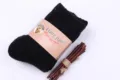 Chaussettes en laine d'hiver épaissies pour hommes, chaussettes thermiques chaudes. - Noir Femme