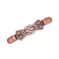 Vintage bronze hollow metal shawl clip sweater collar clip elegant decorative accessory. - 912-1