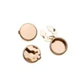 Close-up of golden magnetic shirt collar buttons, round metal clasp design for shawl and apparel. - 15mm / Gold