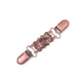 Vintage bronze hollow shawl clip set, elegant antique copper collar clasp for women fashion - 912-4