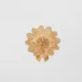 Boucle Foulard Fleur Creuse Or Élégant Accessoire Floral Métallique Chemise Bouton Manche - Tournesol