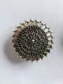 Vintage silver metal floral scarf clip ethnic mandala shawl buckle collar accessory - Style 2