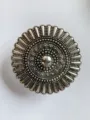 Vintage hollow-out brooch detail, classical ethnic style metal scarf buckle and shawl clip. - Style 4