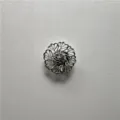 Gemello fiore strass lega argento fibbia sciarpa elegante decorazione colletto - Fiore a Otto Petali / Argento