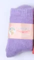 Chaussettes thermiques d'hiver en laine violette épaisse pour hommes, confortables et chaudes. - Violet Femme