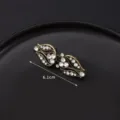 Vintage στρασ κλιπ μαντιλιου 6.1cm χαλκινο μεταλλικο κλιπ για γιακα κομψο αξεσουαρ μοδας - Αντίκα Μπρονζέ