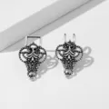 Clips per cardigan mantella traforati in metallo color argento antico fermagli per sciarpe. - Stile 1