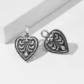 Fibbia per sciarpa cuore argento vintage clip per scialle retrò accessori per gioielli - Stile 2