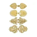 Set di clip per cardigan in metallo dorato vintage fermagli per scialle e mantella - Set dorato, 4 pezzi