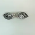 Silver leaf cardigan clip metal brooch clasp decorative fastener for shawl scarf sweater accessory - Style 5