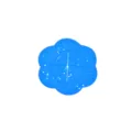 Blue glitter flower shape clothing clip accessory versatile tight button clip for daily wear. - L / Blue