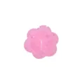 Pink floral silicone clothing cinching clip detail view with cute shiny sparkle design - S / Pink