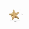 Goldfarbene Seestern Kragennadel modische Hemd Brosche elegante Ozean Accessoires 2.5cm - Gold Kleiner Seestern