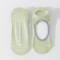 Calcetines de yoga antideslizantes con puntos de silicona y diseño abierto para pilates - Talla única / Verde claro