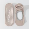 Calcetines de yoga antideslizantes para mujer, algodón transpirable pilates fitness danza deporte. - Talla única / Caqui