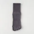 Calcetines con dedos hombre media caña gris oscuro transpirable algodón fino verano - Talla única / Gris oscuro