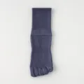 Calcetines de cinco dedos de color sólido para hombre tubo medio algodón transpirable azul - Talla única / Gris Azulado