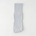 Calcetines de cinco dedos gris claro para hombre, calcetines de algodón puro transpirables. - Talla única / Gris claro