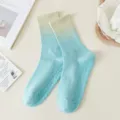 Calze da yoga antiscivolo sfumate da donna, calze da fitness per pilates con suole antiscivolo. - Taglia unica / Blu