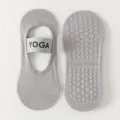 Women gray yoga socks, summer thin non-slip Pilates fitness dance sports grip socks for ladies. - One Size / Light Gray