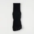 Calcetines negros de cinco dedos para hombre media pantorrilla transpirables algodón - Talla única / Negro