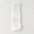 Calcetines blancos de cinco dedos para hombre, algodón transpirable calcetines separados - Talla única / Blanco