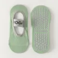 Women non-slip yoga socks breathable pilates fitness sports boat socks light green variant - One Size / Tea Green