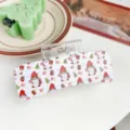 Christmas square hair claw clip for women, cute red and green gnome hair styling accessory. - Christmas #8 - Rectangular