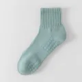 Calcetines deportivos de media caña azul claro para hombre con diseño antideslizante y algodón. - Talla única / Calcetines de caña alta / Verde