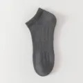 Calcetines deportivos cortos hombre, calcetín algodón gris transpirable, variante tobillo. - Talla única / Tobillero / Gris oscuro