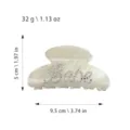 Molle per capelli in acrilico con lettere strass, elegante accessorio per ragazze. - bianco sirena