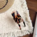 Schildpatt Acetat Haarklammer U-foermige Haarklammer minimalistisches Haarzubehoer fuer Damen - Leopardenprint