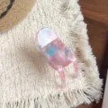 Minimalistische Acetat Haarklammer, farbige Marmoroptik Haarklammer für Damen Haar. - Rosa
