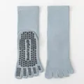 Calzini da yoga estivi a cinque dita a tubo medio con suola antiscivolo in silicone. - Taglia unica / Blu