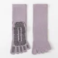 Calze da yoga estive a tubo medio antiscivolo a cinque dita per pilates e fitness professionale - Taglia unica / Viola