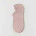 Women pink low cut invisible boat socks summer thin cotton breathable non slip socks. - One Size / Pink