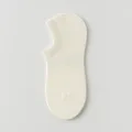 Women beige cotton low-cut invisible boat socks, summer thin casual daily wear sock - One Size / Milky White