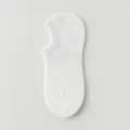 Women solid white low cut invisible boat socks summer cotton breathable anti slip socks variant - One Size / White