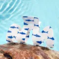 Blauer Hai Muster Haarklammer, stilvolles Acryl Haarschmuck für Frauen Alltag Styling. - M-Form