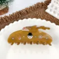 Weihnachten grosse Haarklammer süsser Rentier Strass Haarschmuck Damen Haarspange Styling - Elch / 10cm