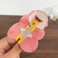 Cute pink acetate hair claw clip with funny cartoon animal design, stylish hair accessory for women. - Gorilla / 6cm / Pink