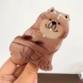Cute brown dog acetate hair claw clip, sweet animal hair accessories for women daily styling. - Chow Chow / 6cm / Brown