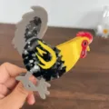 Cute rooster acetate hair claw clip, creative animal shark clip for daily sweet hairstyles. - Big Rooster / 8cm / Yellow and Black Patchwork