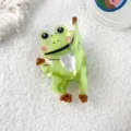 Green acetate frog hair claw clip cute cartoon animal hair catcher sweet styling accessory for women - Green