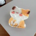 Süße Katzen Acryl Haarklammer für Damen, stilvolle Cartoon Tier Haarschmuck Haarklammer. - Katze 5,9 cm / Jianyun